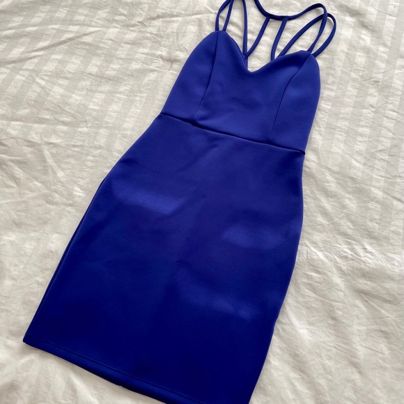 Royal Blue Holiday Dress - Picture 3 of 3